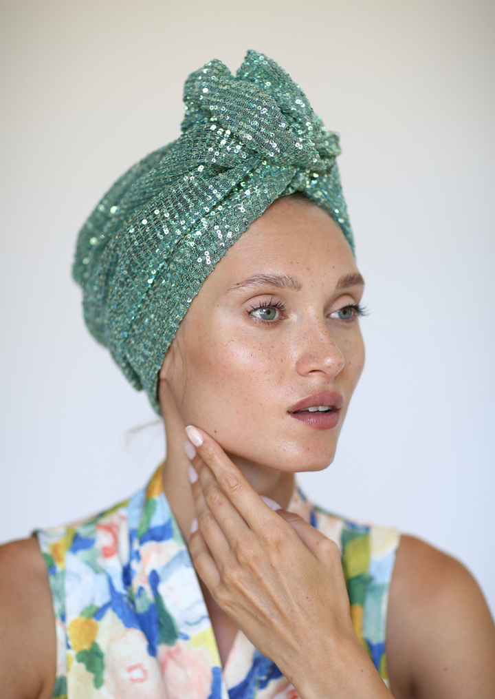 Party Turban in Champagne
