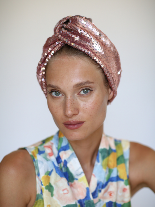 Glitter Pink Turban