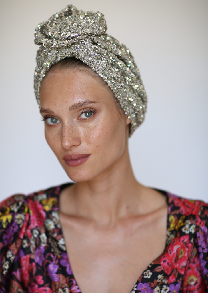 Bling Turban in Champagne
