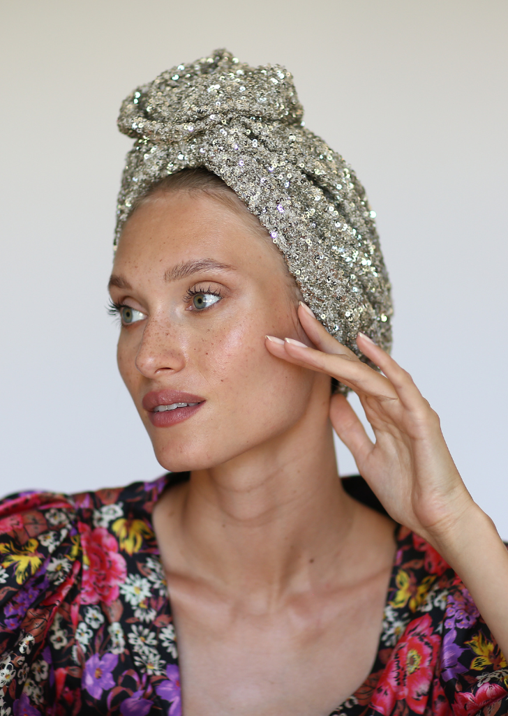 Bling Turban in Champagne
