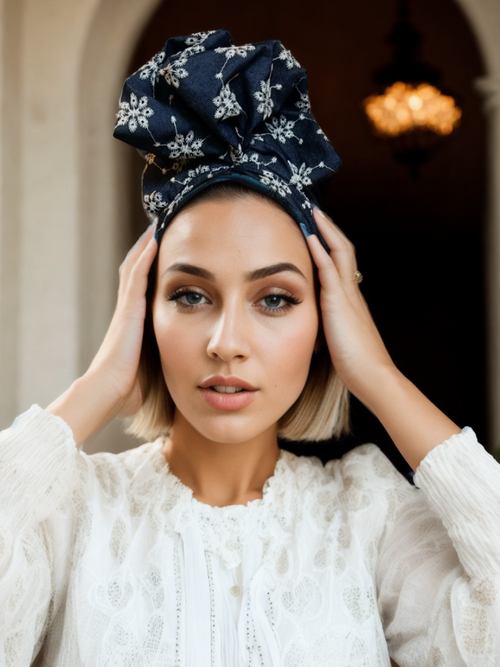 Orange Bow Turban