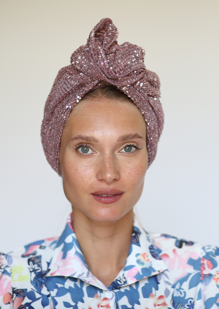 Party Turban in Champagne