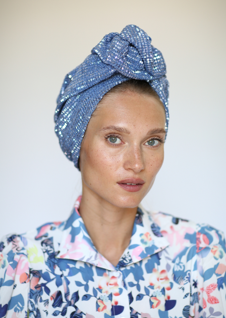 Party Turban in Light Pink