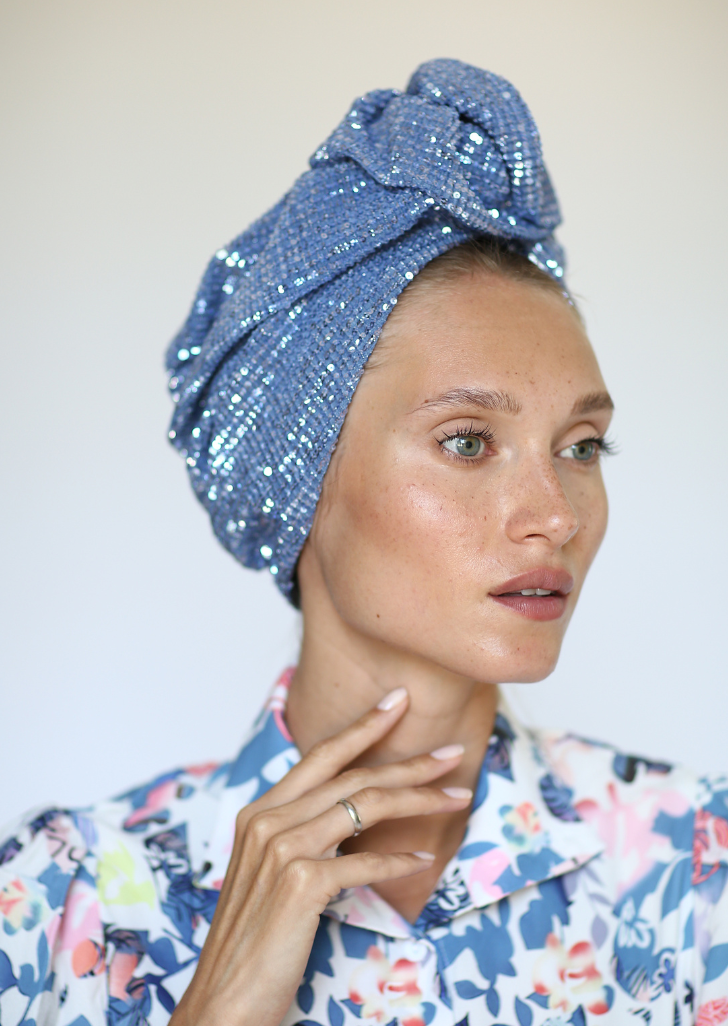 Party Turban in Blue