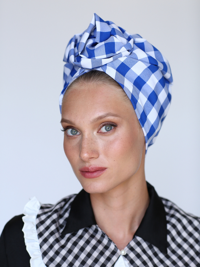 Blue Picnic Turban - FREE GIFT