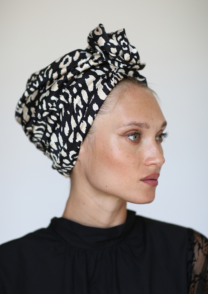 Black Animal Turban