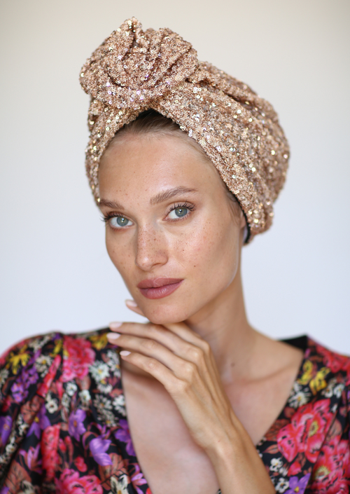 Bling Turban in Gold