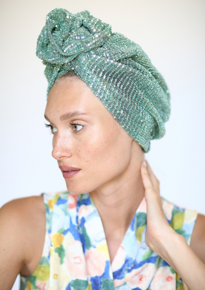 Party Turban in Champagne