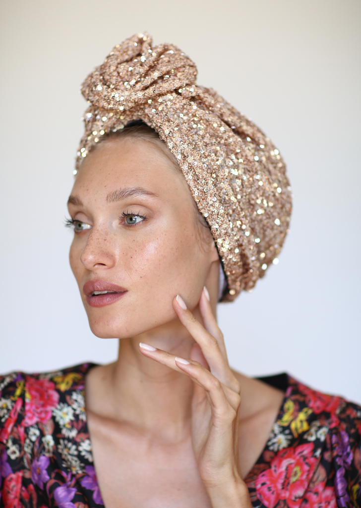 Bling Turban in Gold