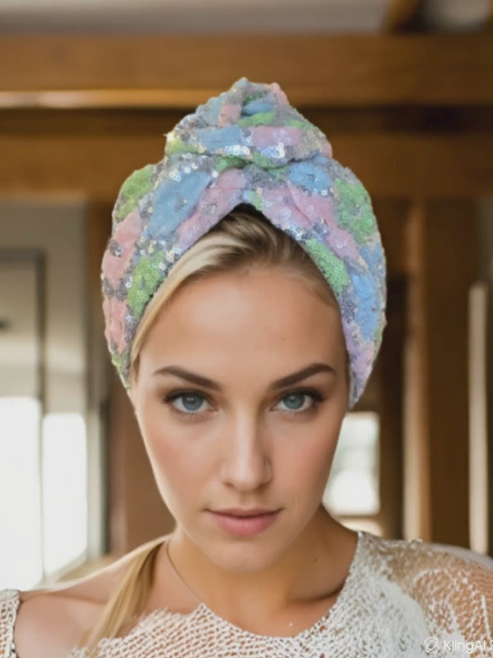 Rainbow Pastel Turban