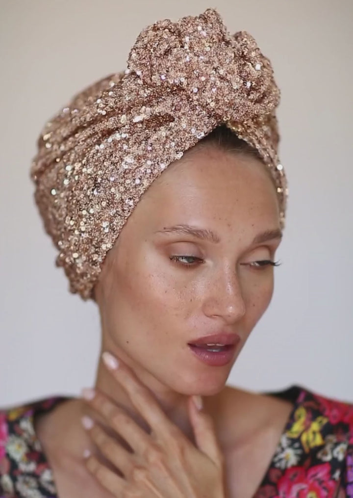 Bling Turban in Gold