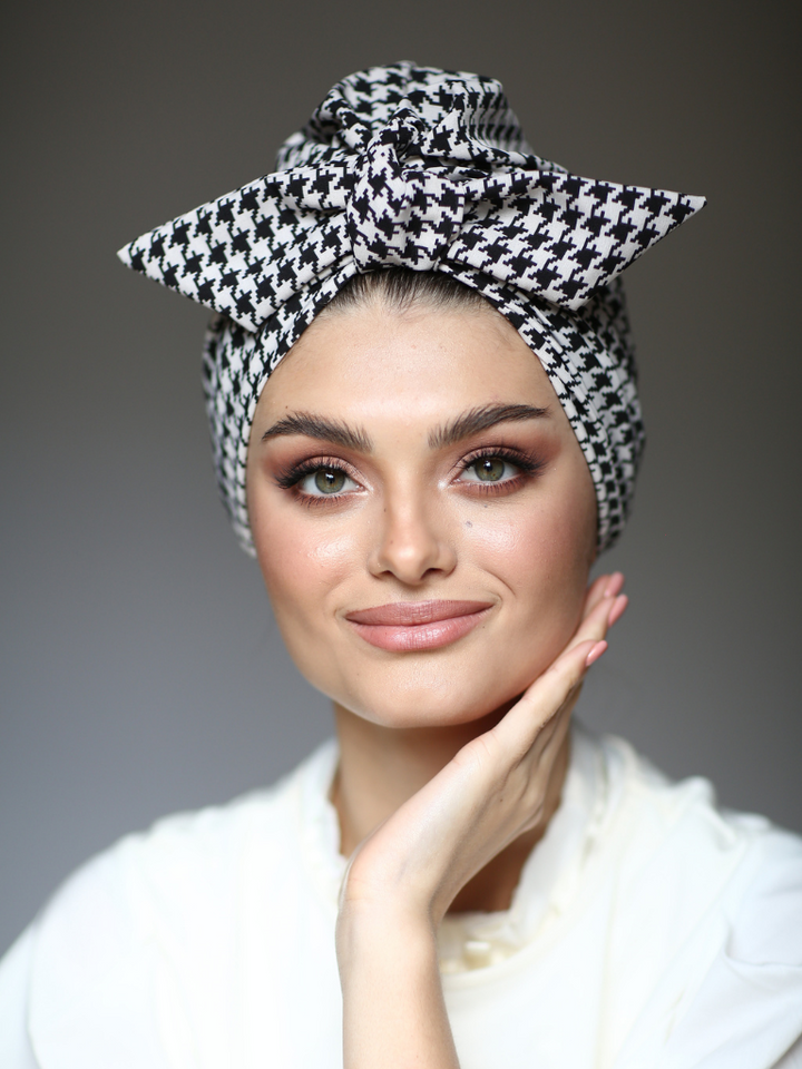 Pepita knot turban