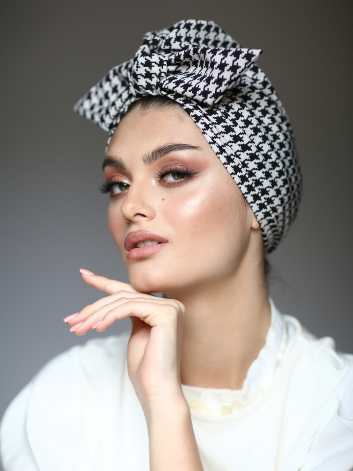 Pepita knot turban