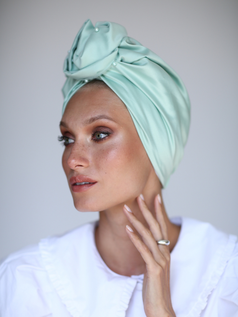 Tulle&Pearls flower Turban