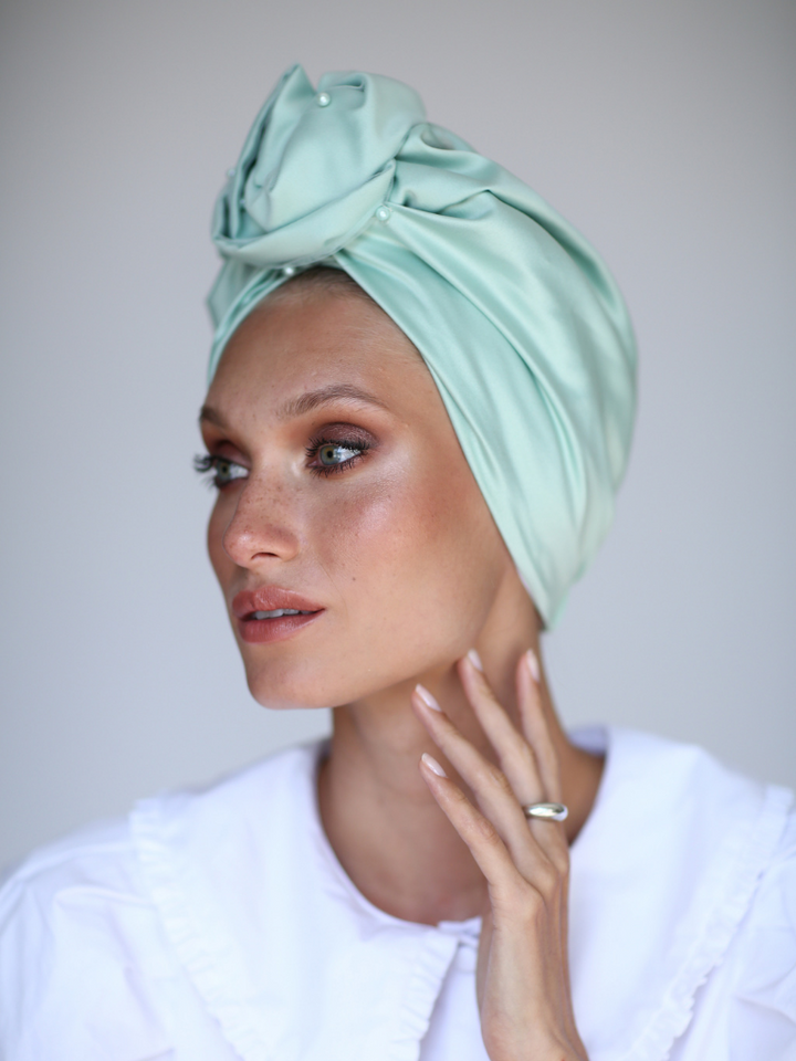 Tulle&Pearls flower Turban