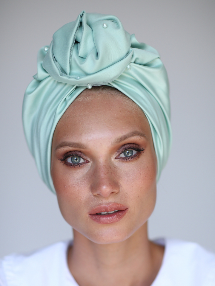 Tulle&Pearls flower Turban