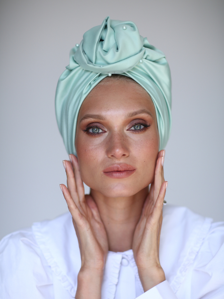 Tulle&Pearls flower Turban