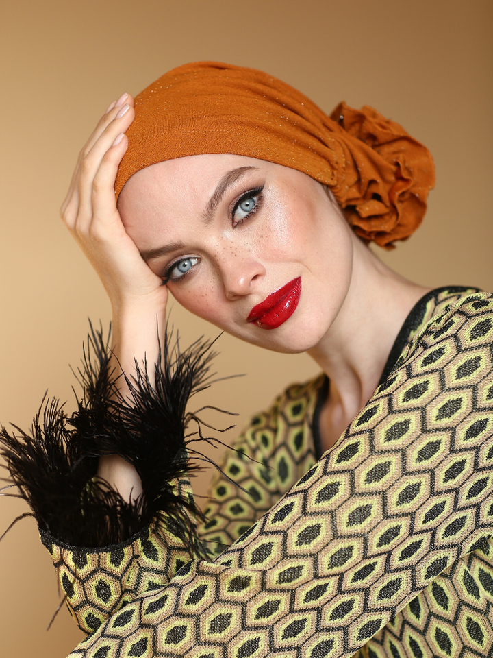 Mustard 3T ROSE TURBAN