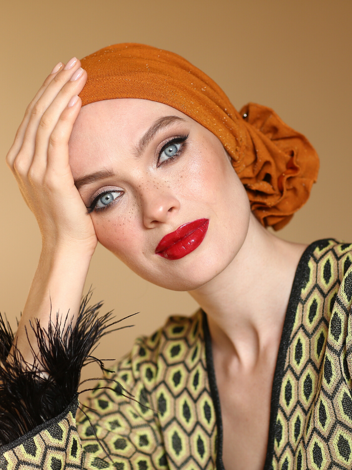 Mustard 3T ROSE TURBAN