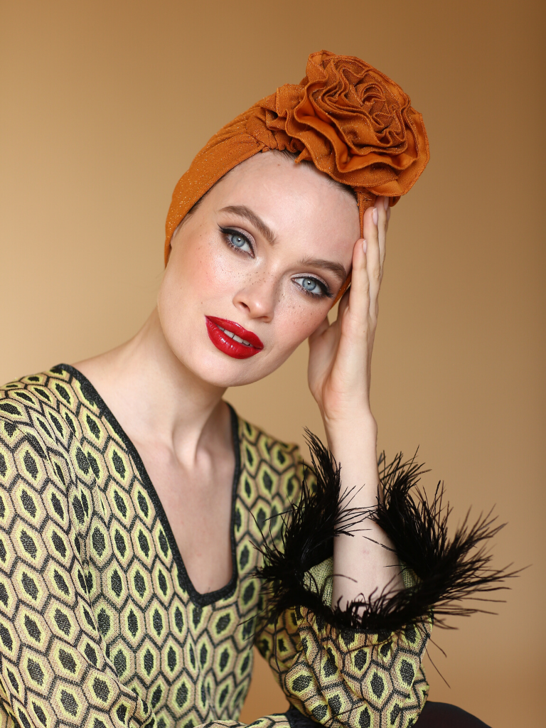 Mustard 3T ROSE TURBAN