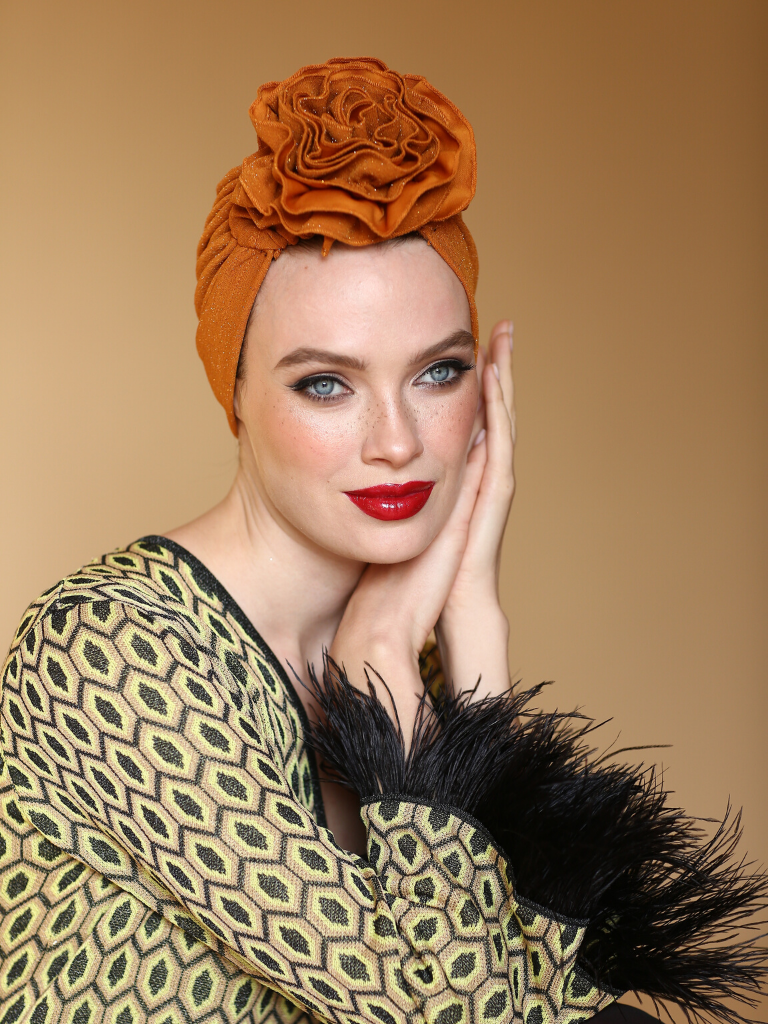 Mustard 3T ROSE TURBAN