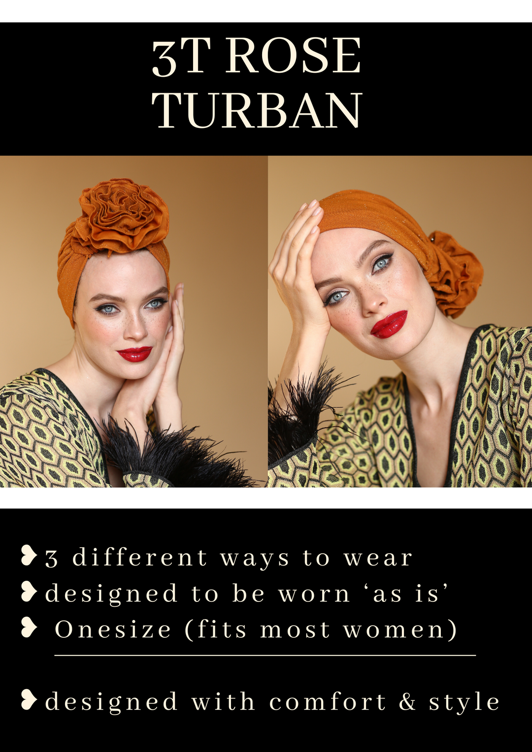 Mustard 3T ROSE TURBAN