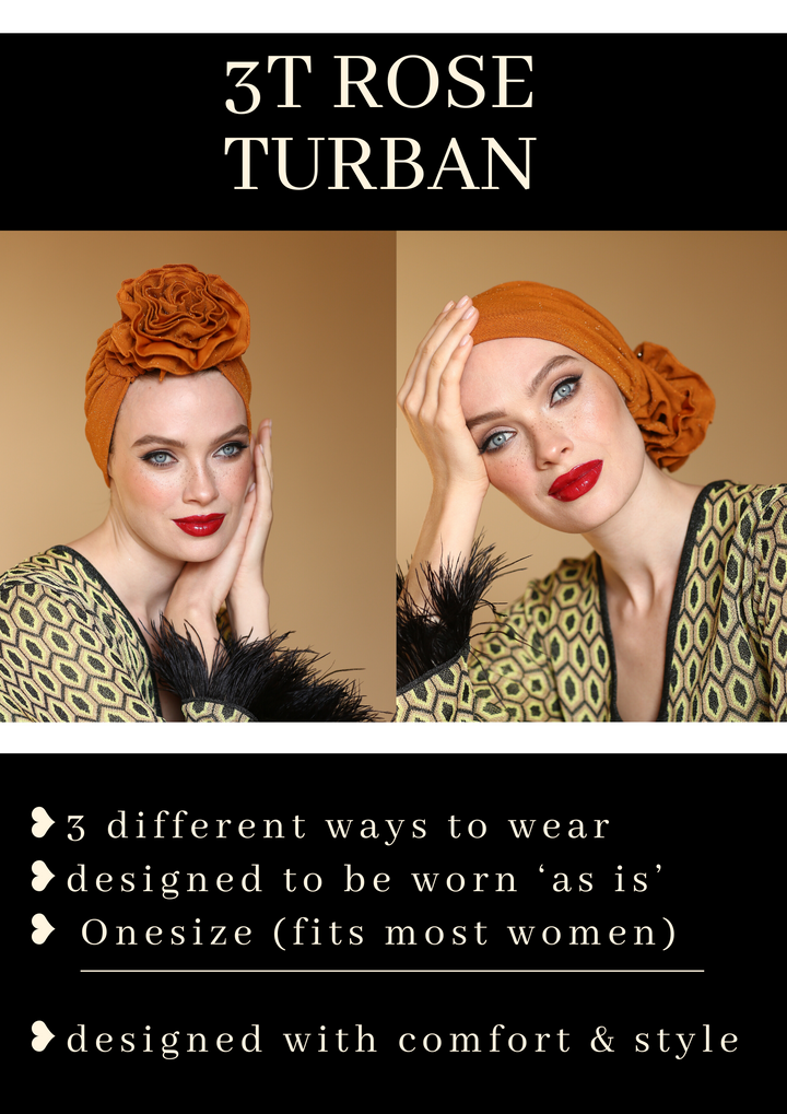 Mustard 3T ROSE TURBAN