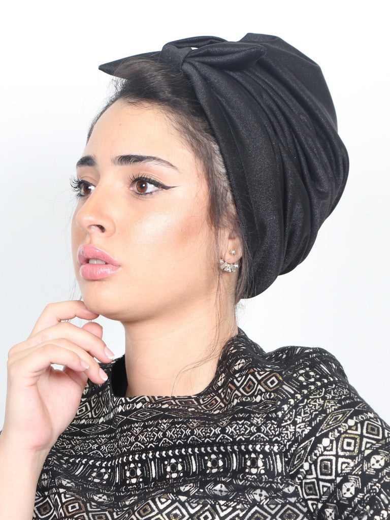 Turban headwrap in black