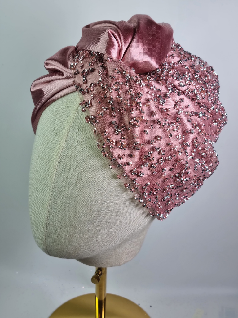 Embellished Pink Turban