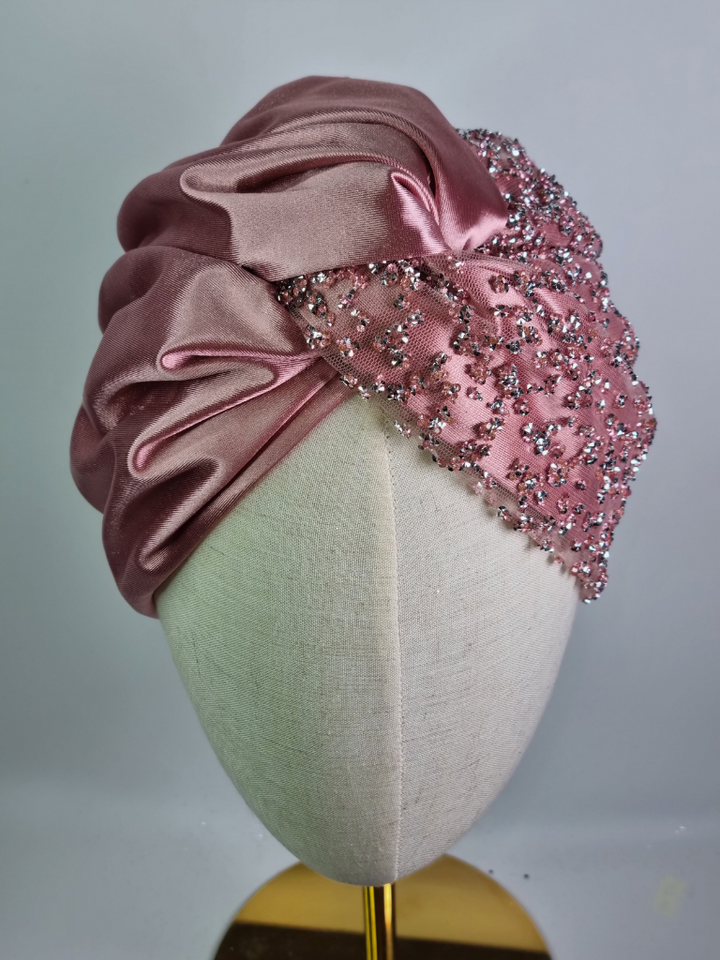 Embellished Pink Turban